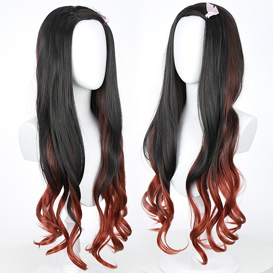 Cosplay Wig Black Orange Gradi - đánh giá và giá Anime Cosplay Girl With Black Hair