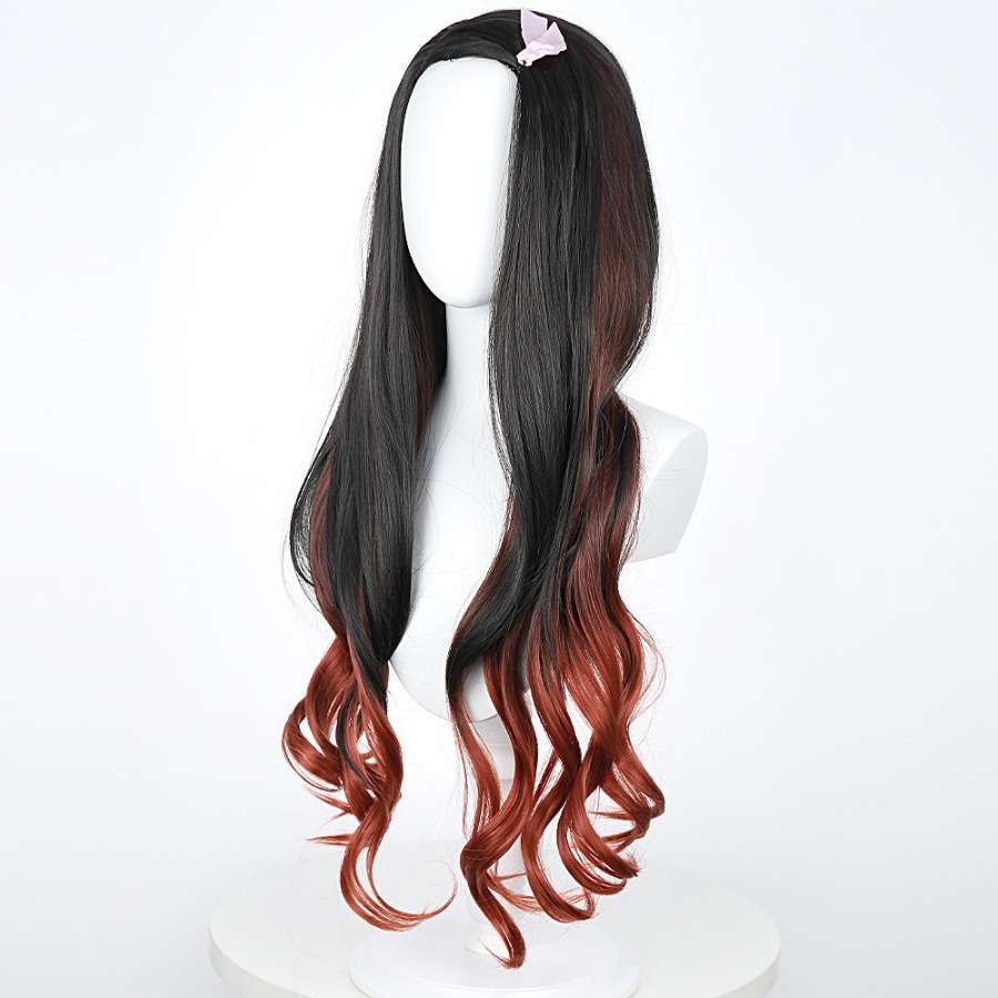 Cosplay Wig Black Orange Gradi - đánh giá và giá Anime Cosplay Girl With Black Hair