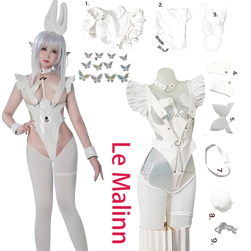 Ears Evil White Rabbit‌ Costum - đánh giá và giá Anime Cosplay Bodysuit