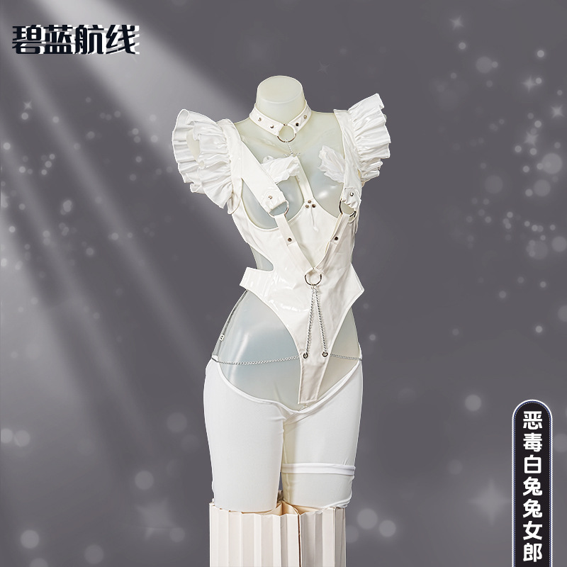 Ears Evil White Rabbit‌ Costum - đánh giá và giá Anime Cosplay Bodysuit