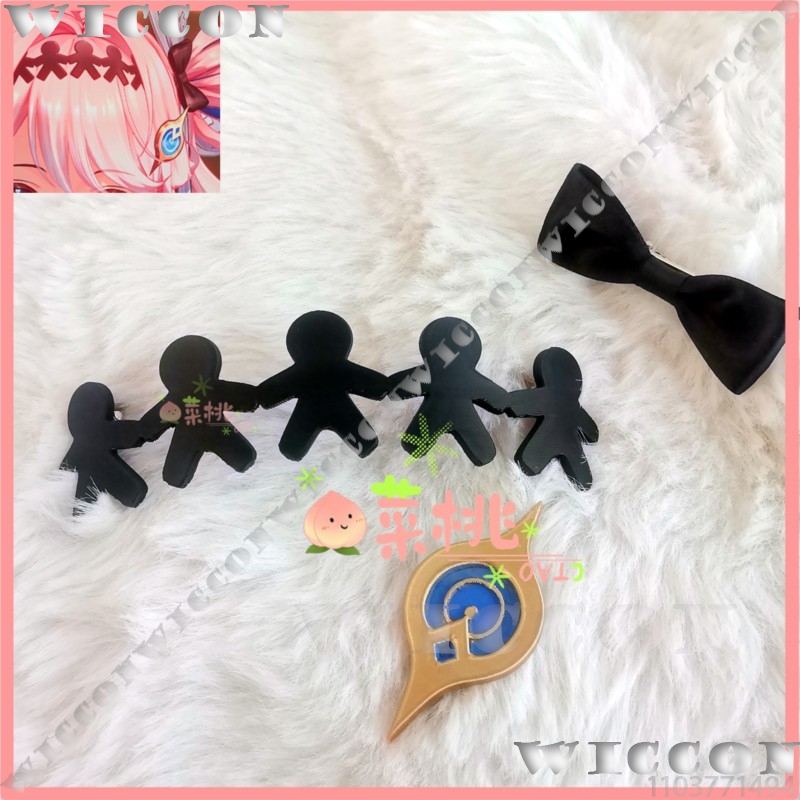 Denia Headwear Game Wuwa Wuthe - đánh giá và giá Anime Cosplay Girl With Black Hair